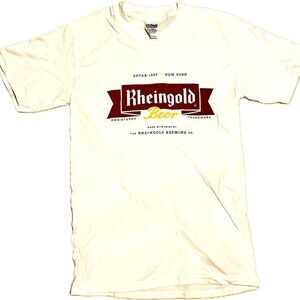 NEW! Rheingold Beer Men’s white T-shirt vintage NOS size small cotton VINTAGE